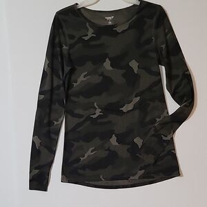 OLD NAVY ACTIVE Camo Long Sleeve Top, Size S